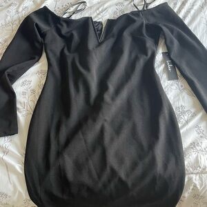 Lulus black off the shoulder dress